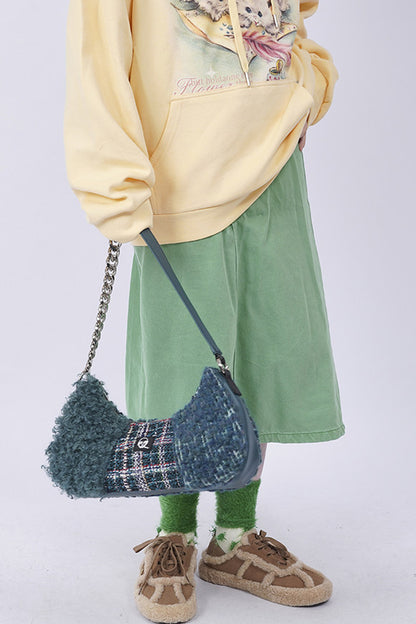 Y2K Color-Block Crossbody Bag