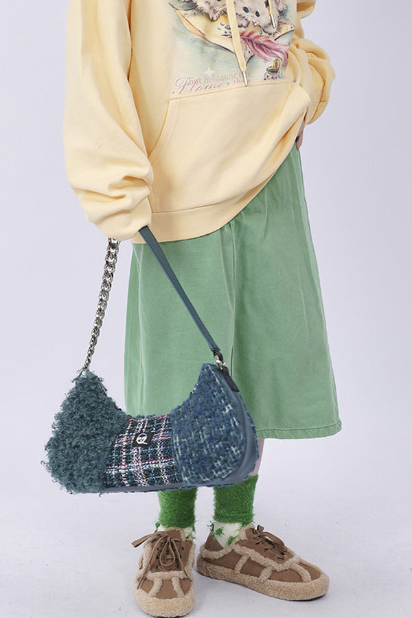 Y2K Color-Block Crossbody Bag