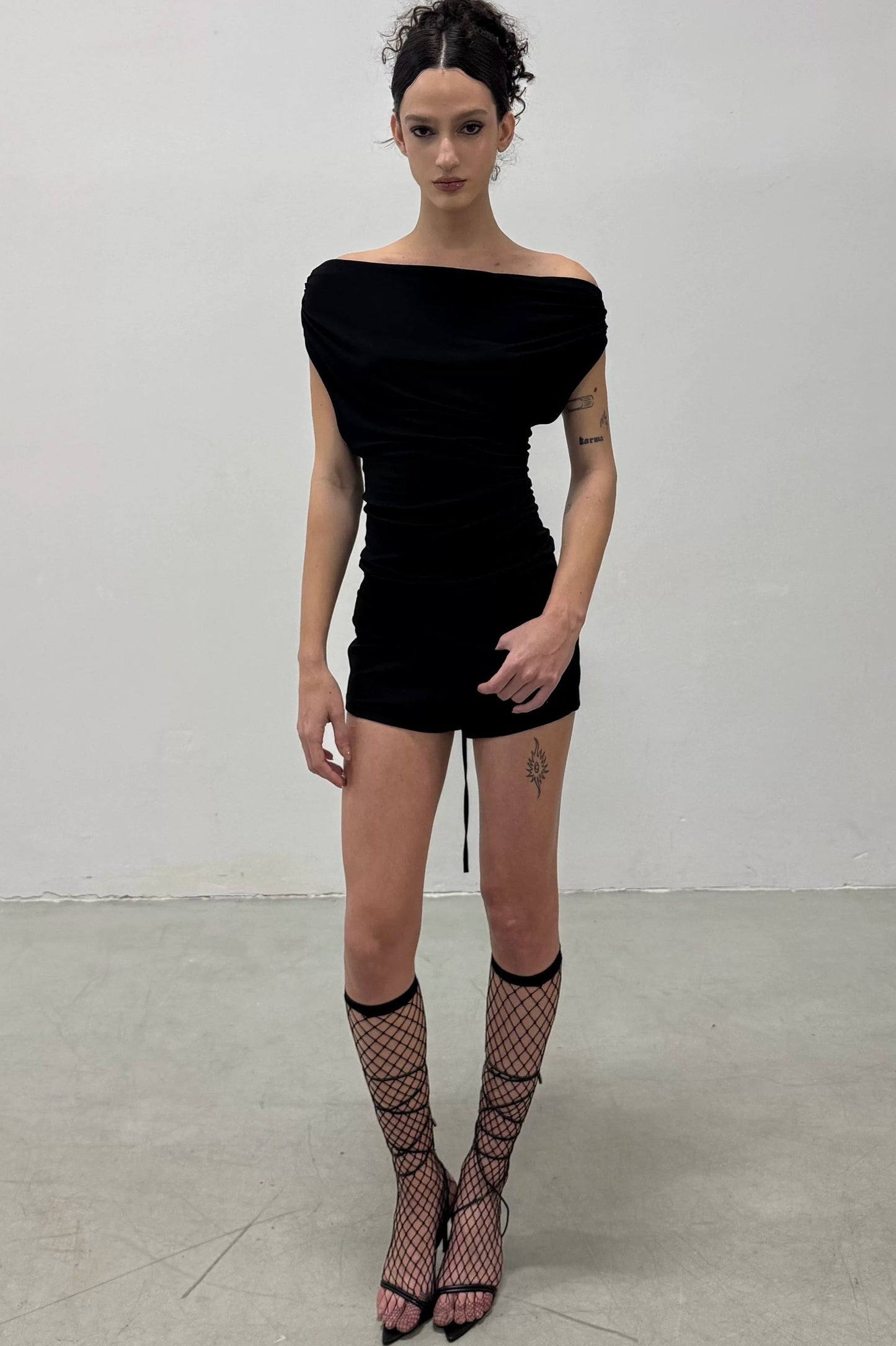 Black Backless Tie Camisole