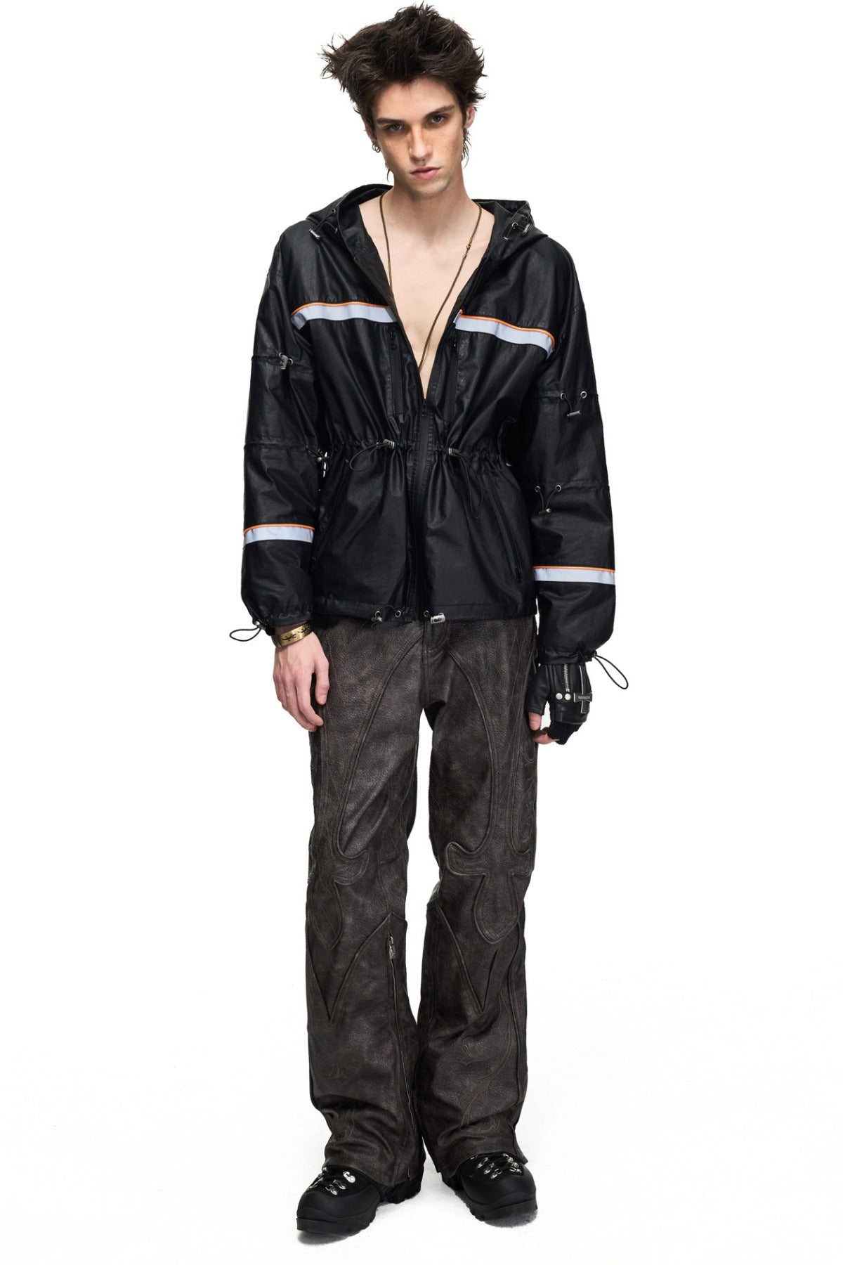 Waterproof Hooded Reflective Jacket