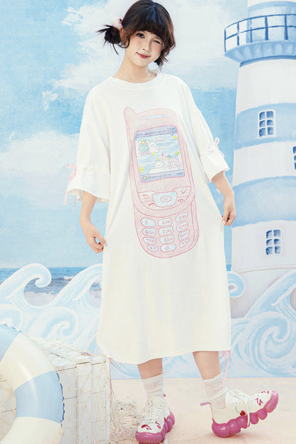 Large Mobile Phone T-Shirt Dress