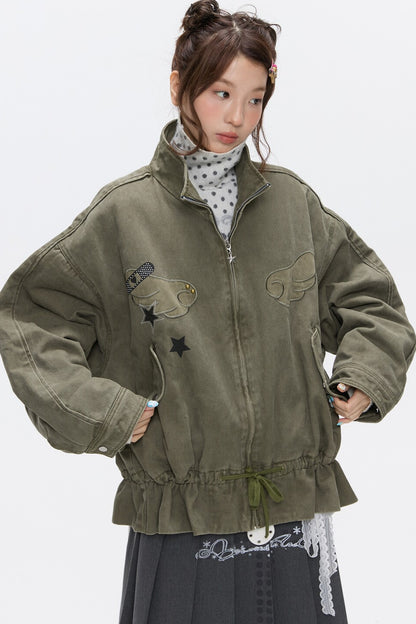Beaded Quilted Green Jacket