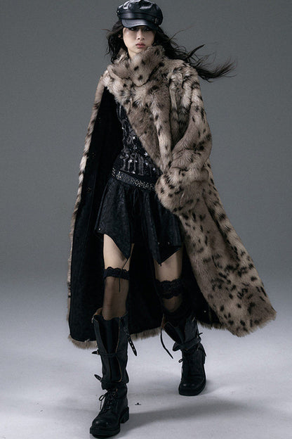Reversible Suede Leopard Fur Coat