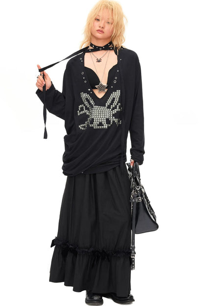 Studded Rabbit Skull Top