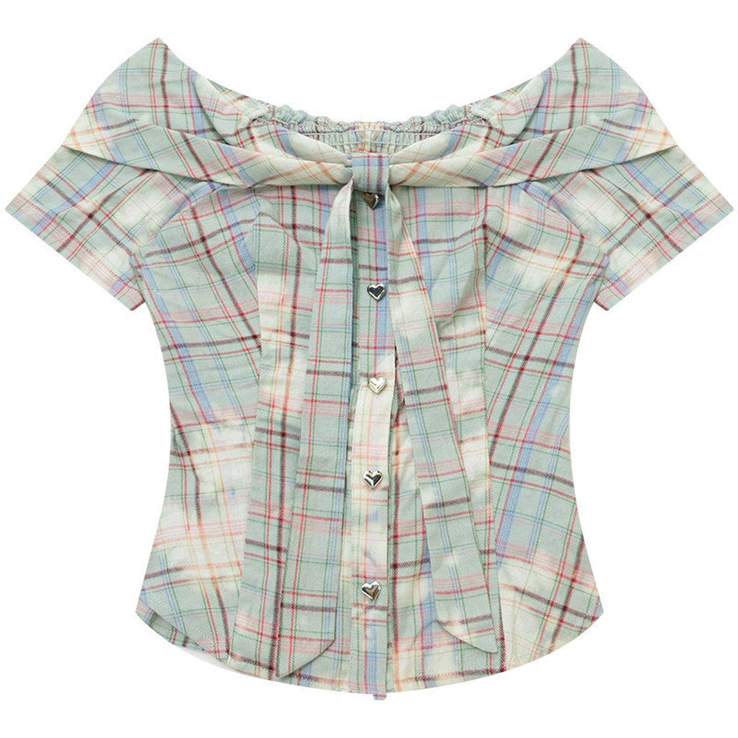 Mist Green Off-Shoulder Blouse