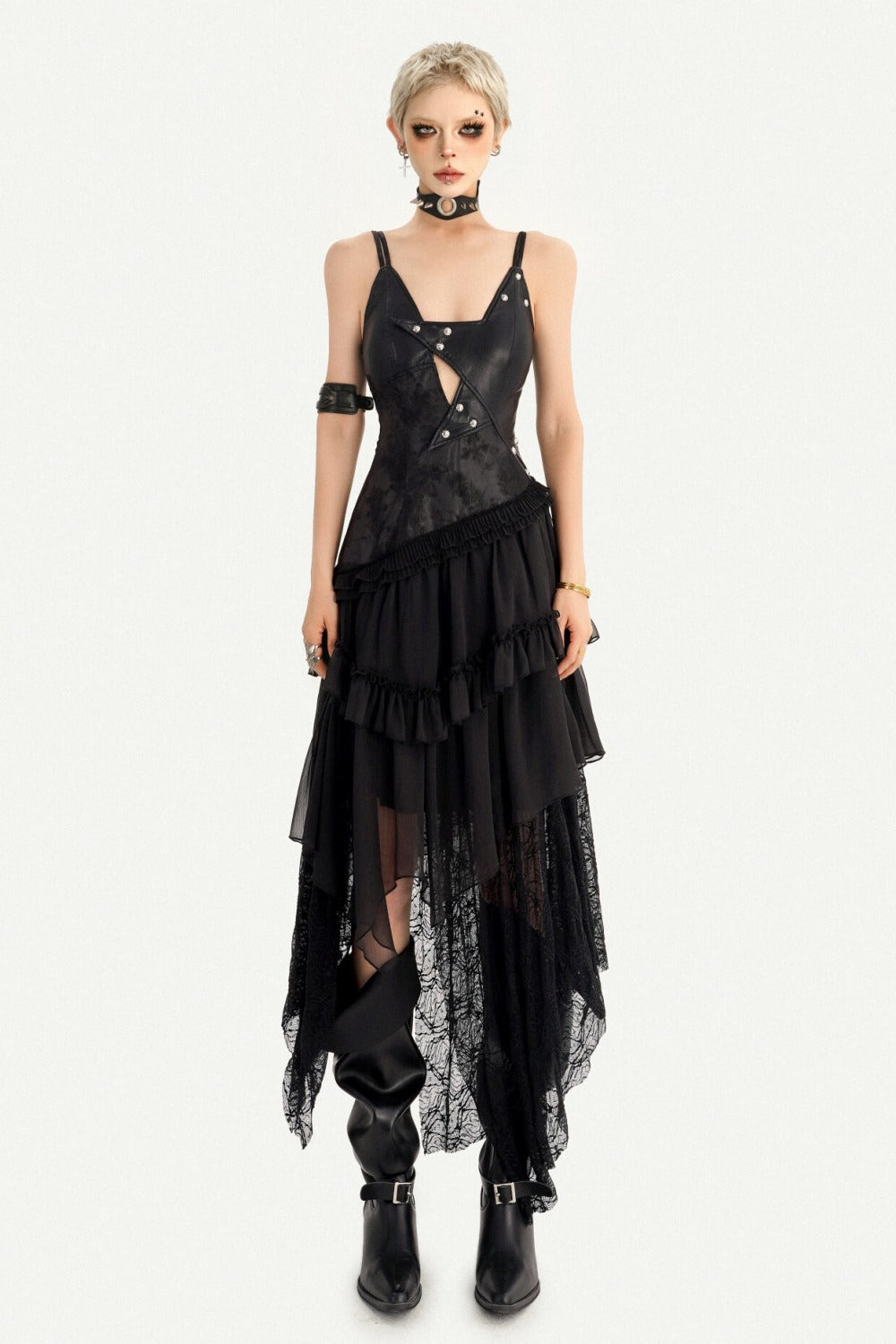 Gothic Lace Patchwork Dress