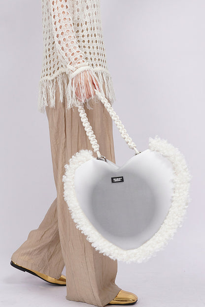 Borsa a tracolla in peluche Y2K