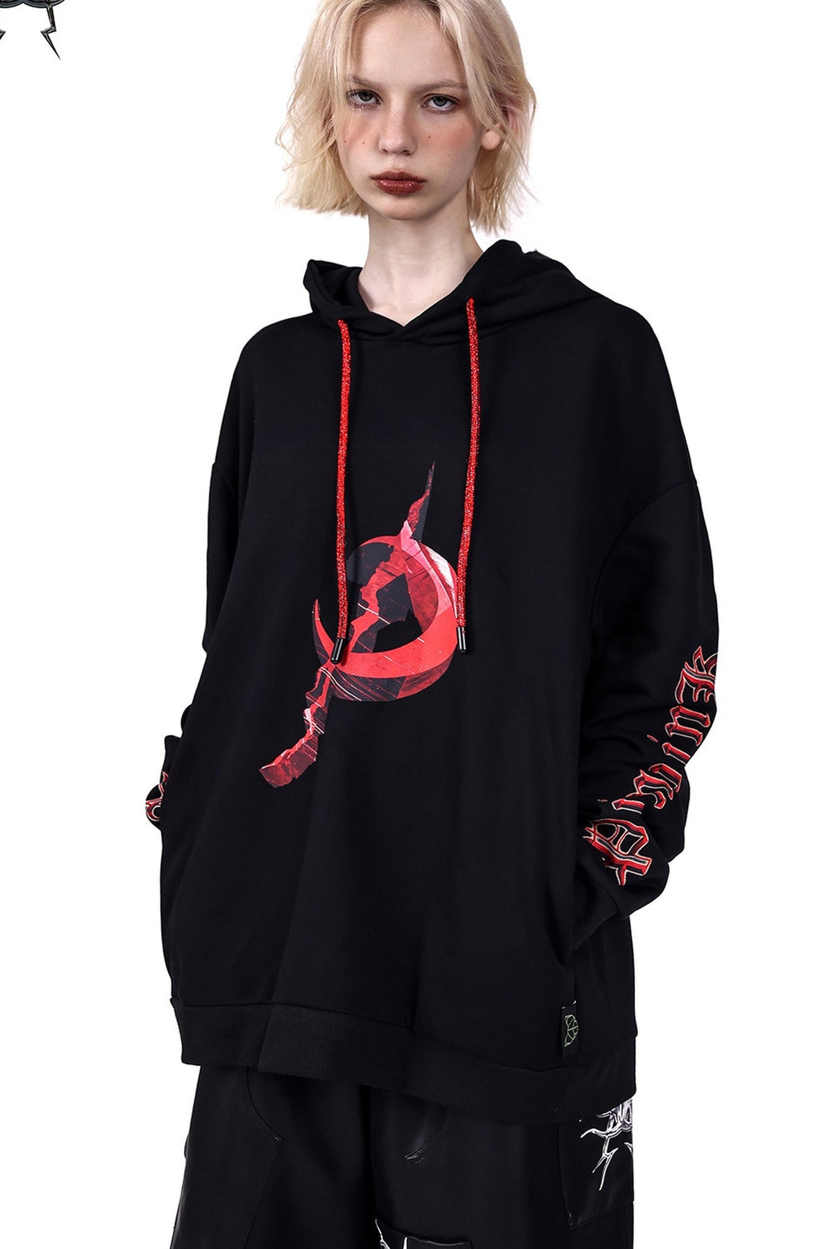 Electric Moon Diamond Drawstring Hoodie