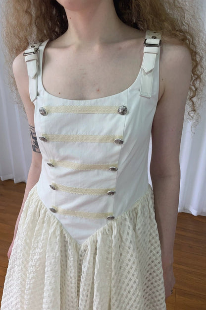 Abito con spalline sottili patchwork Napoleon