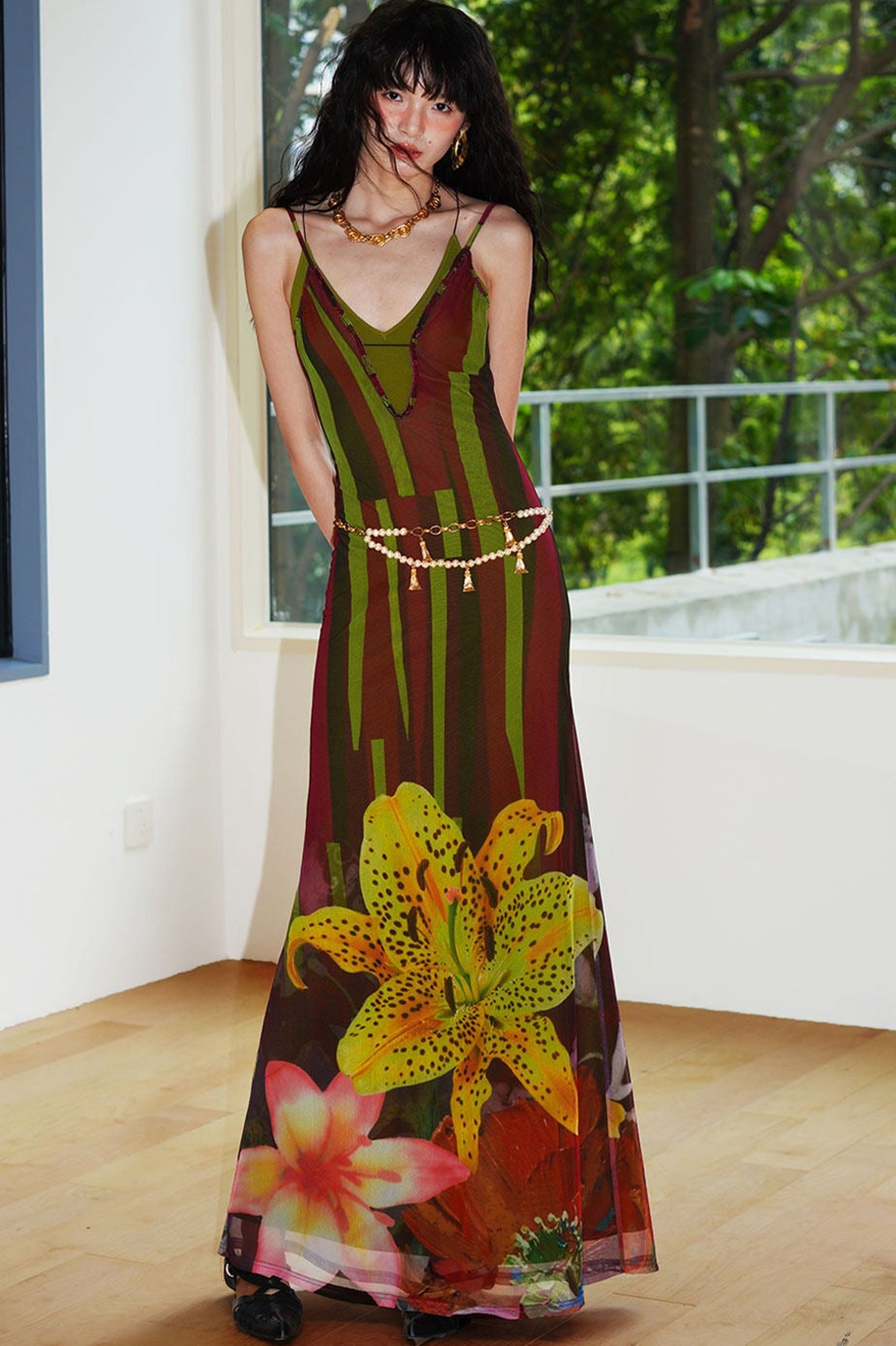 Western Vibe Slim Camisole Dress