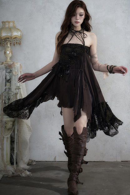 Romantic Lace Chiffon Skirt