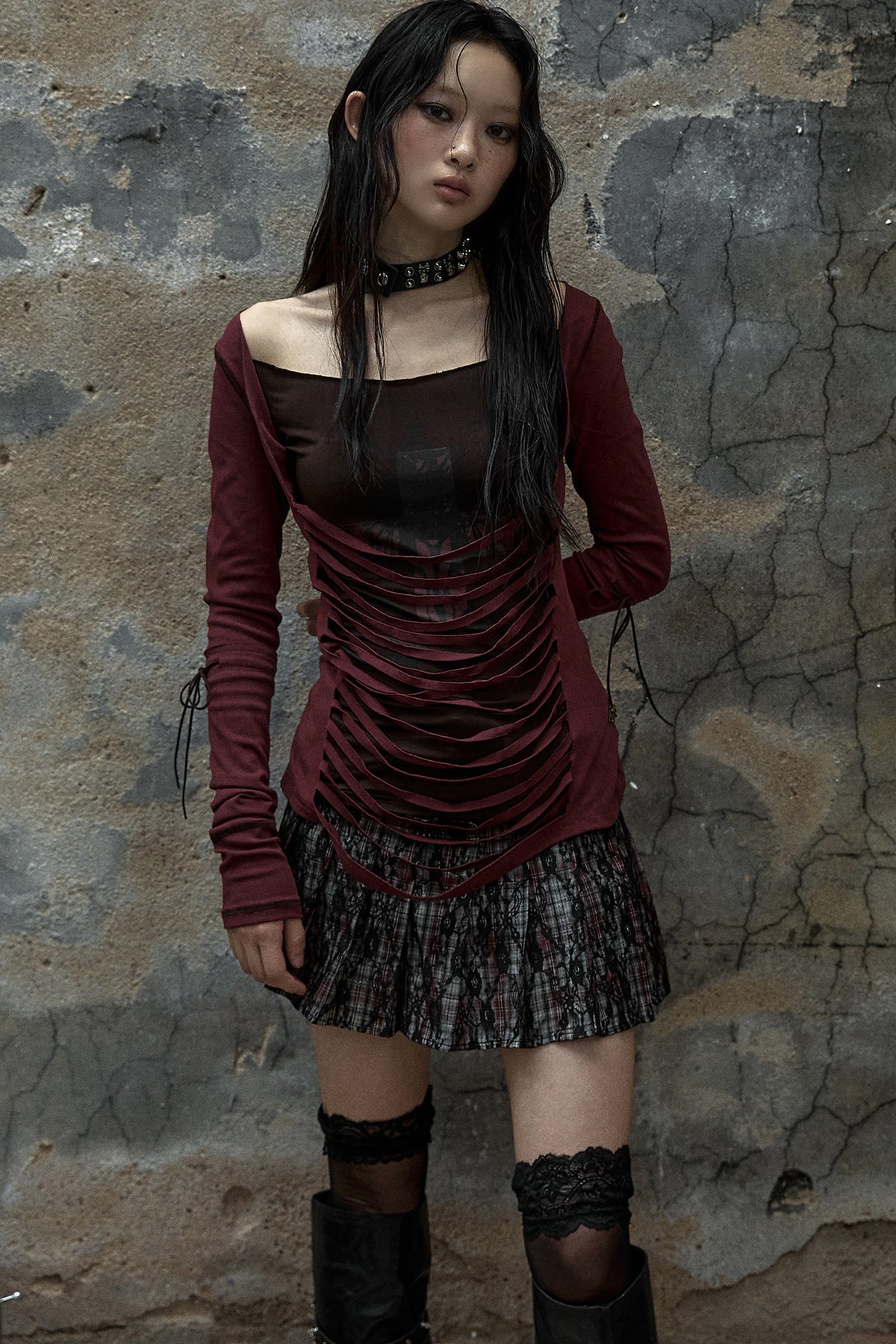 Reversible Striped Knit T-Shirt