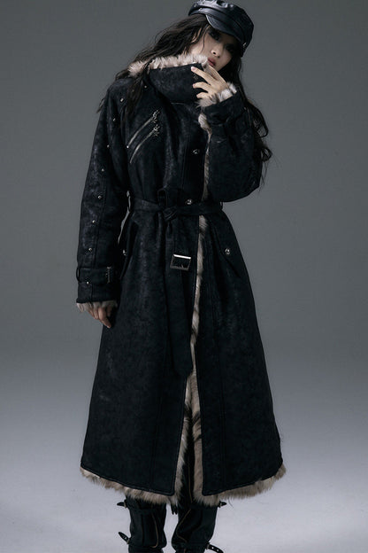 Reversible Suede Leopard Fur Coat