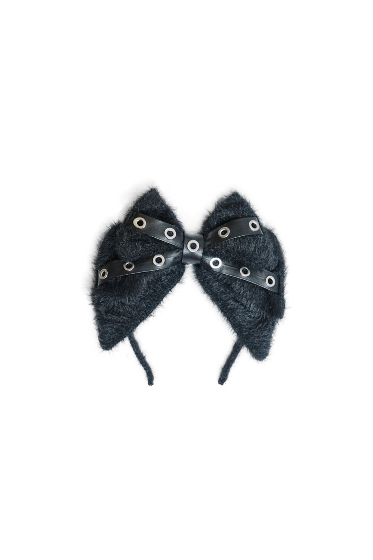 Plush Two-Tone Bow Headband