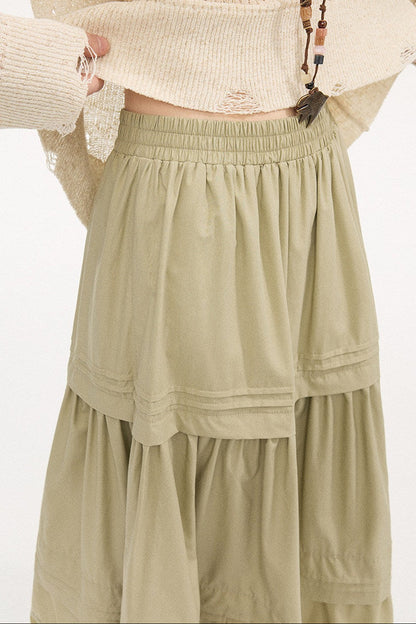 Hollow Lace A-Line Skirt