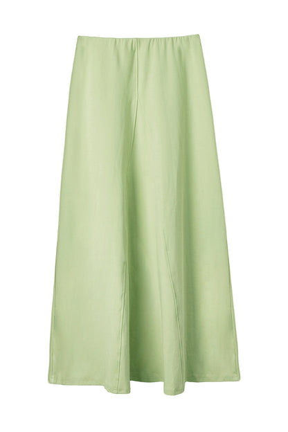 Cotton Blend A-Line Skirt