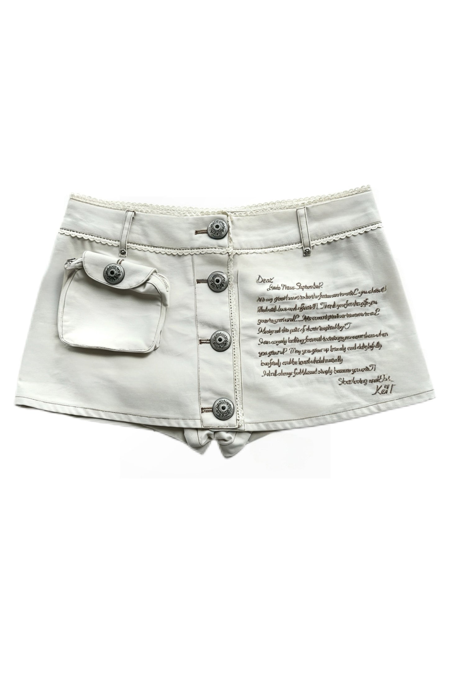 Medieval Buttoned Letter Skirt