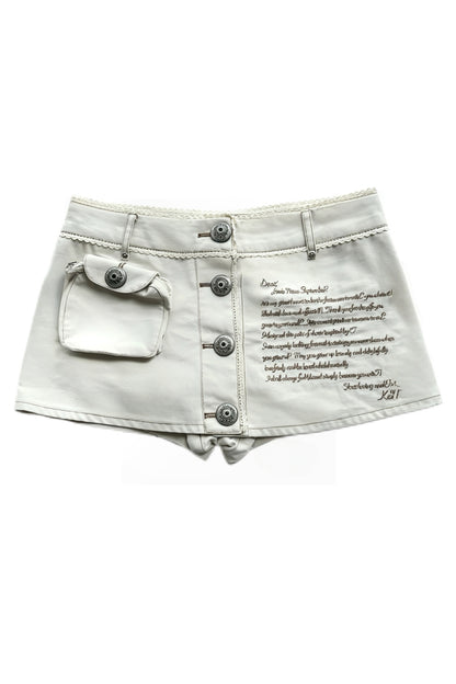 Medieval Buttoned Letter Skirt