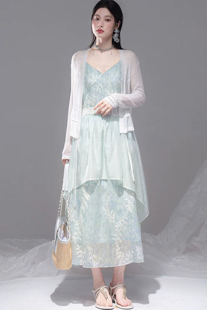 Slim Waist Jacquard Knit Cardigan