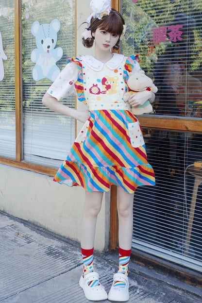 Rainbow Diary Schürzenkleid