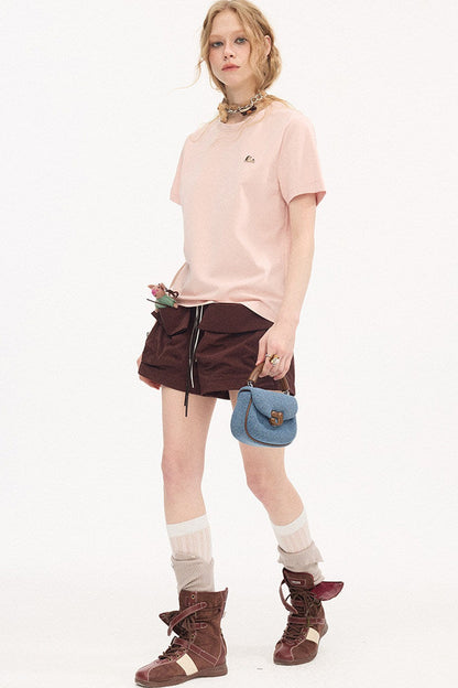 Loose Cotton Round Neck Top
