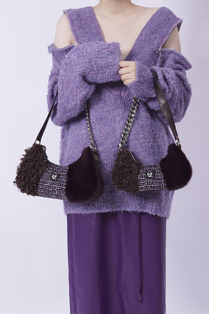 Y2K Color-Block Crossbody Bag