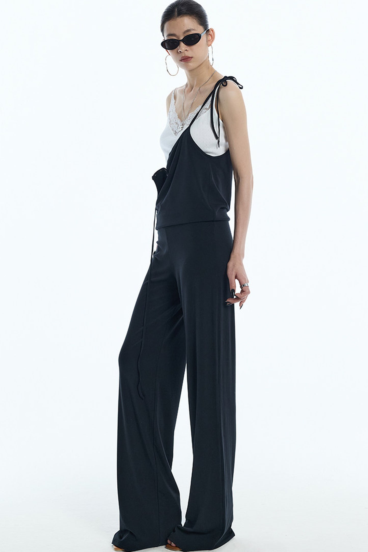 Reversible Drape Wide Leg Overalls
