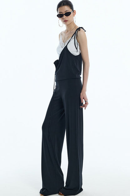 Reversible Drape Wide Leg Overalls