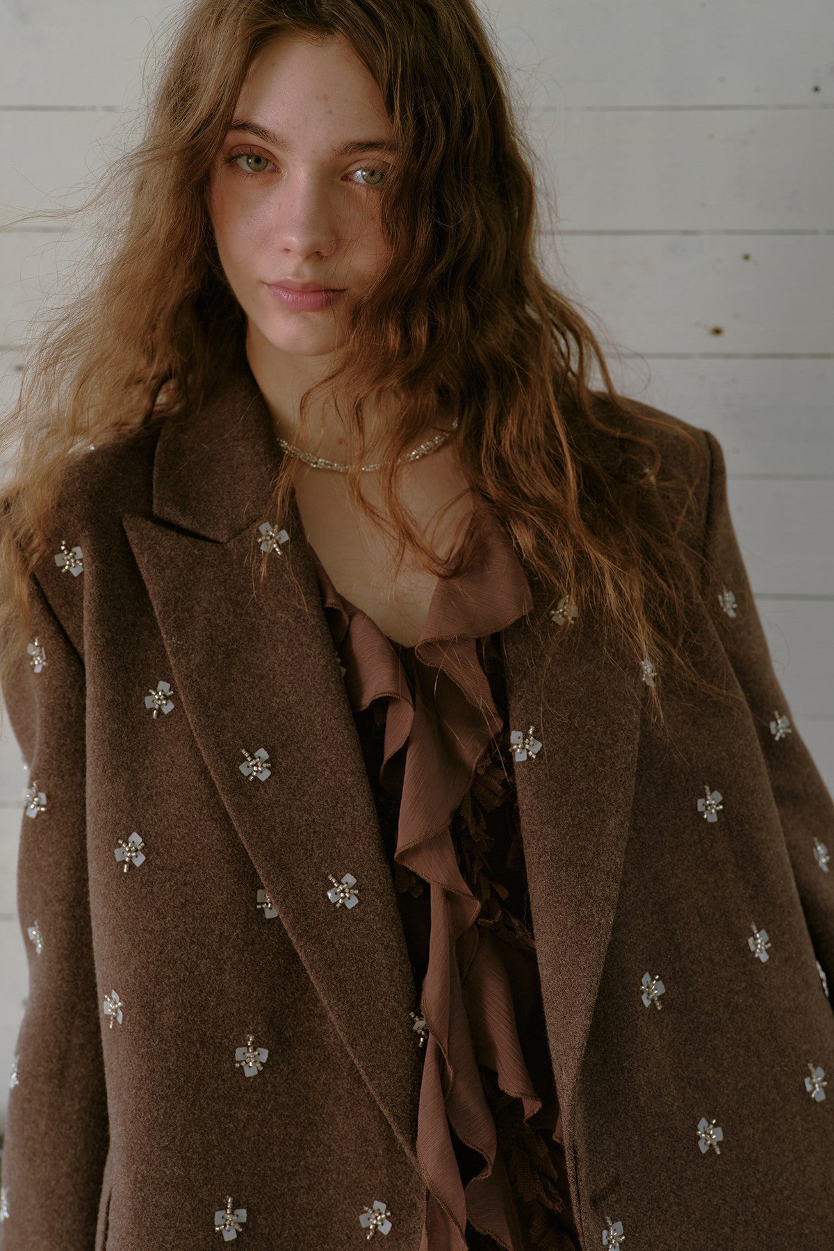 Beaded Woolen Blazer