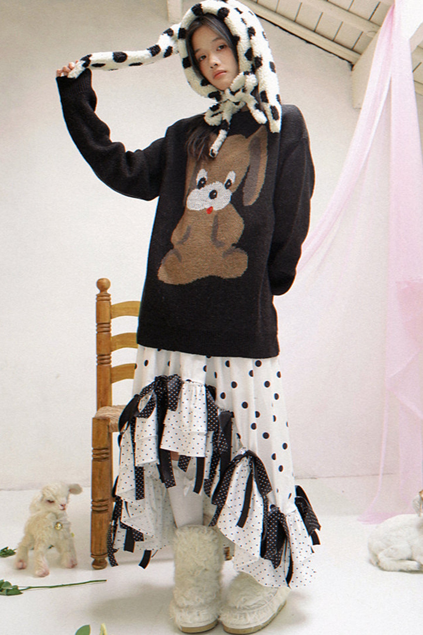Maglione da fiaba con cucciolo