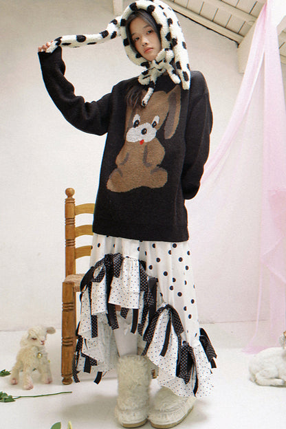 Maglione da fiaba con cucciolo