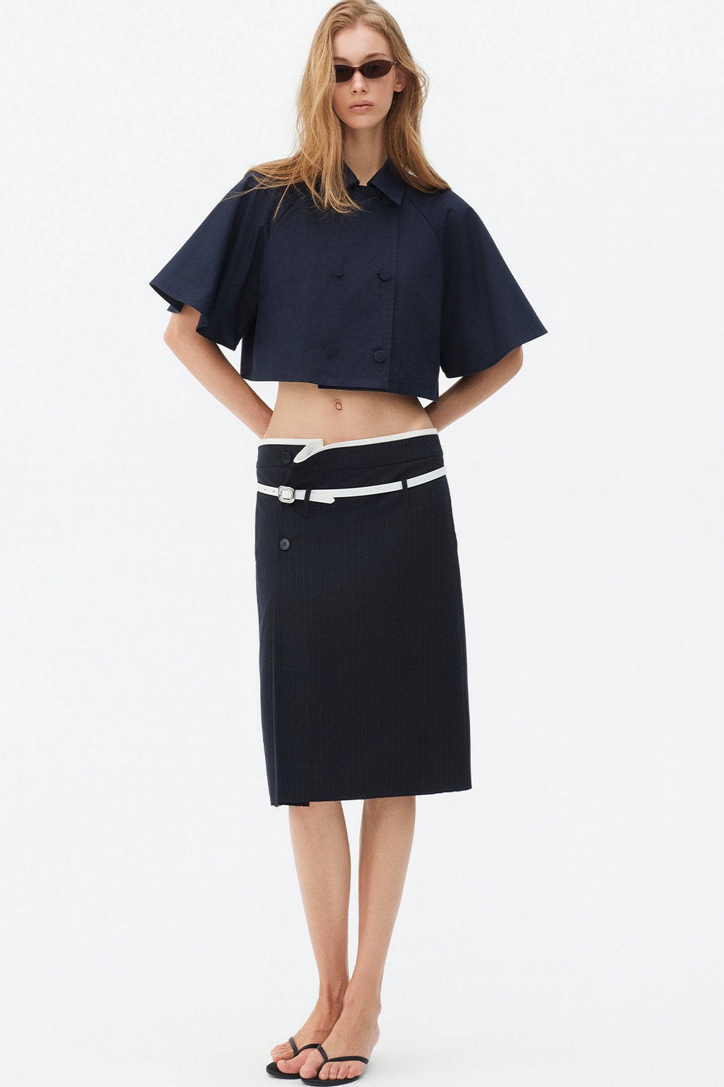 Deconstructed Asymmetrical Slit Skirt