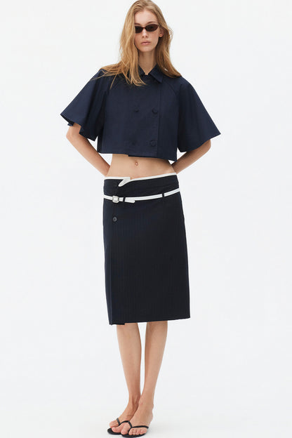 Deconstructed Asymmetrical Slit Skirt