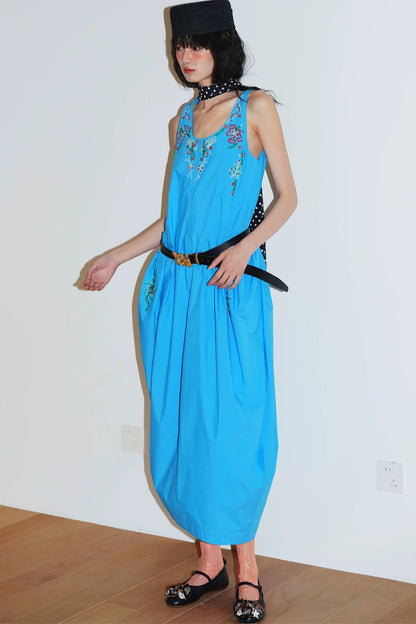 Heavy Beaded Cotton Dress