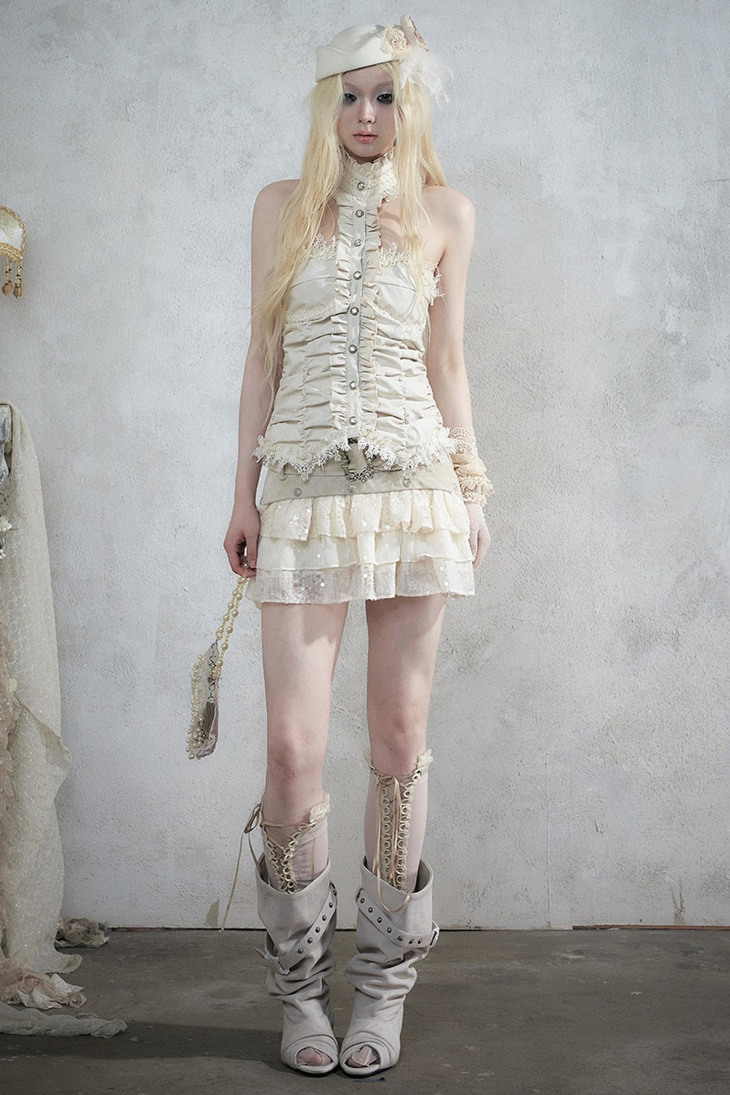Baroque Velvet Lace Top