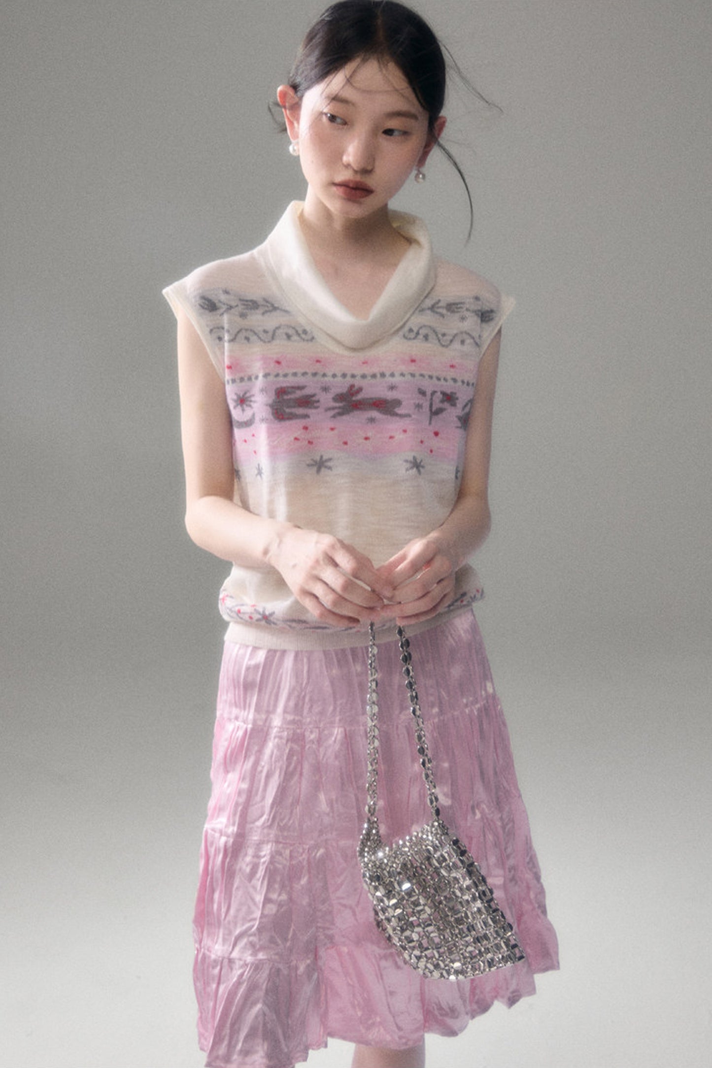 Bunny Fair Isle Knit Vest