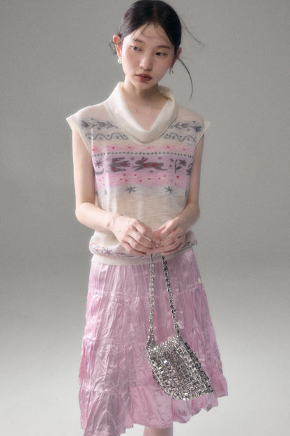 Bunny Fair Isle Knit Vest
