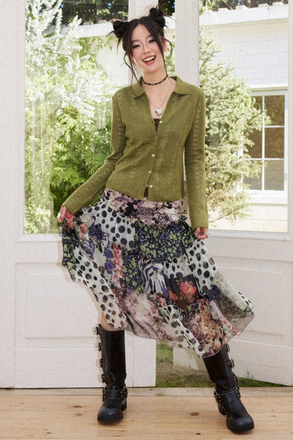 Lightweight Hollow Knit Cardigan