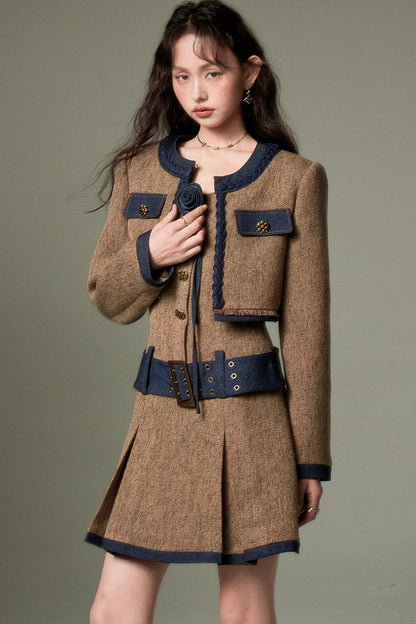 Elegant and Slimming 3D Rose Jacket Set-Up