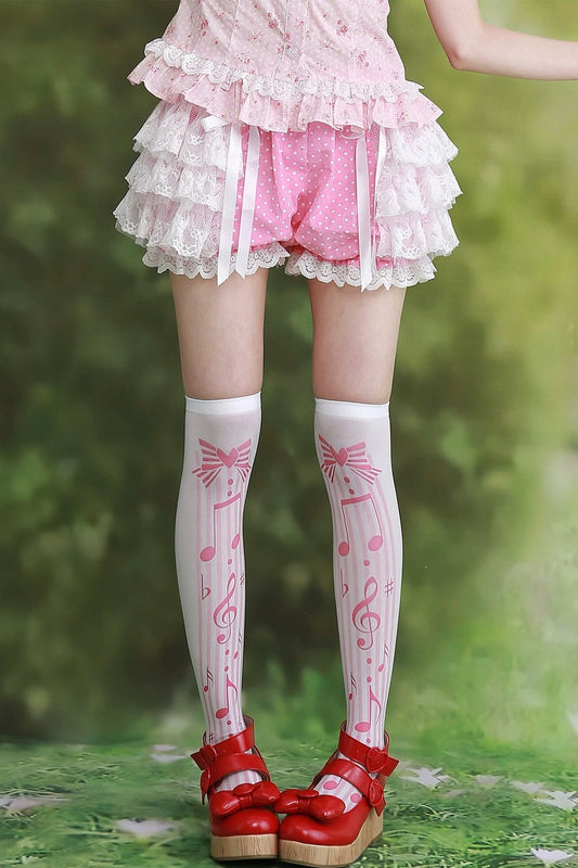 Pink Polka Dot Lolita Tutu Shorts