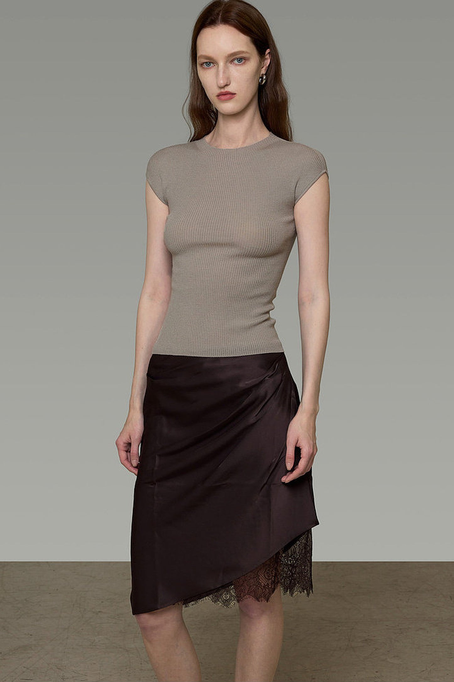 French Style Short Sleeve Knit Top