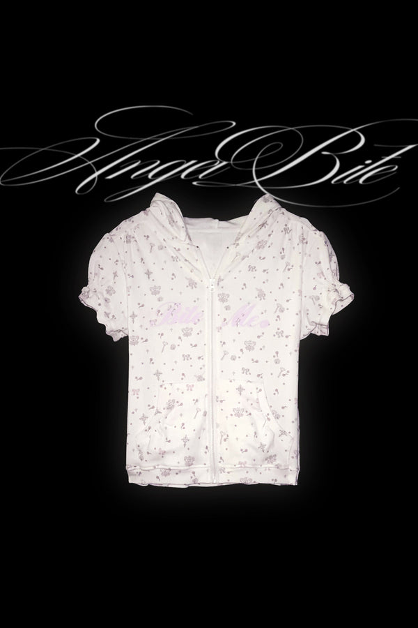 Floral Short Sleeve Sweatshirt
