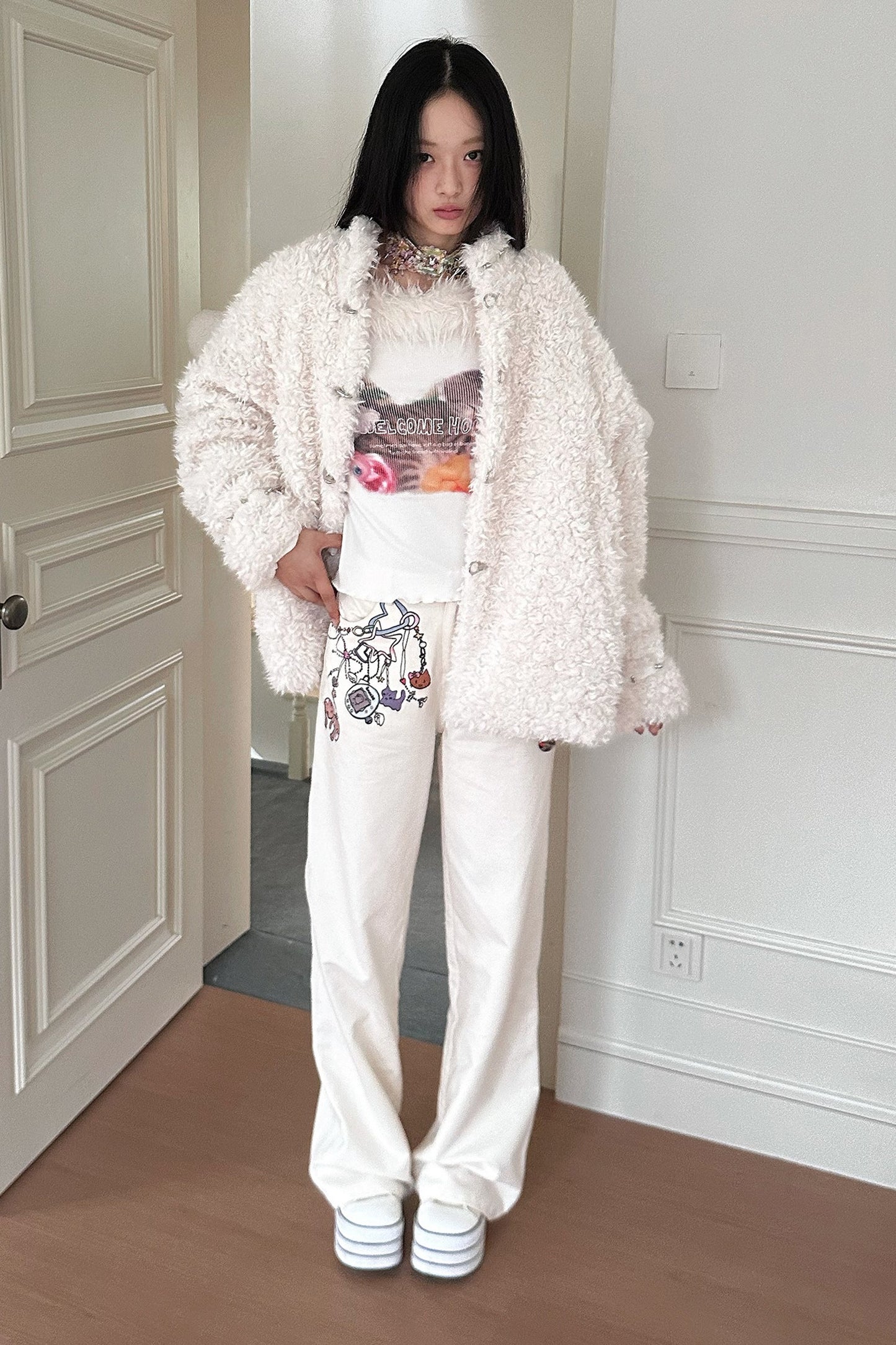 Detachable Angel Wings Furry Coat