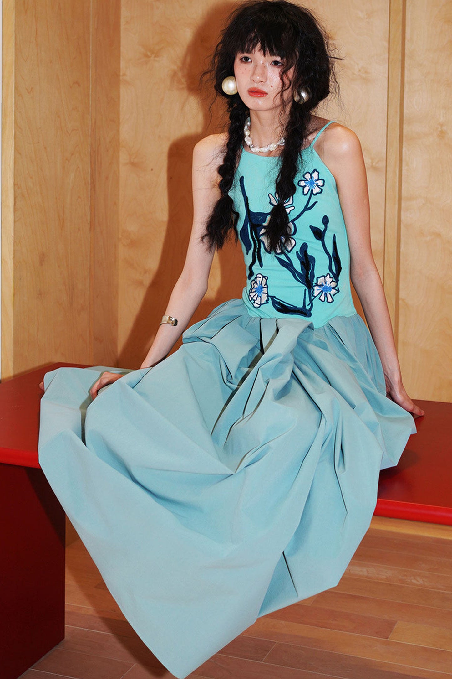 3D Embroidered Vacation Dress