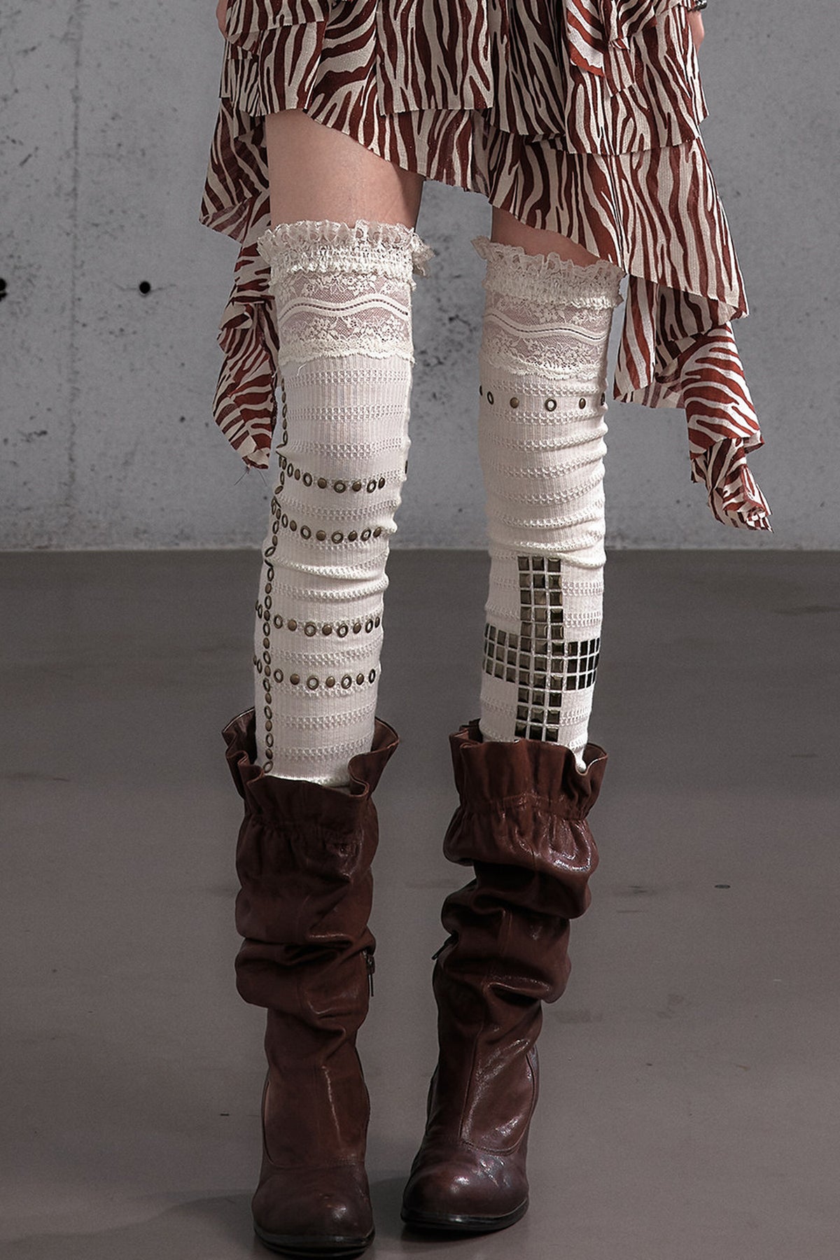 Stretchy Stacked Lace Leg Warmers