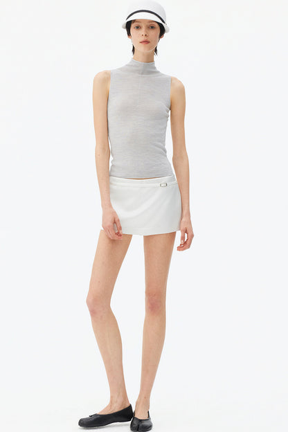 Superfine Merino Wool Seamless Turtleneck Vest