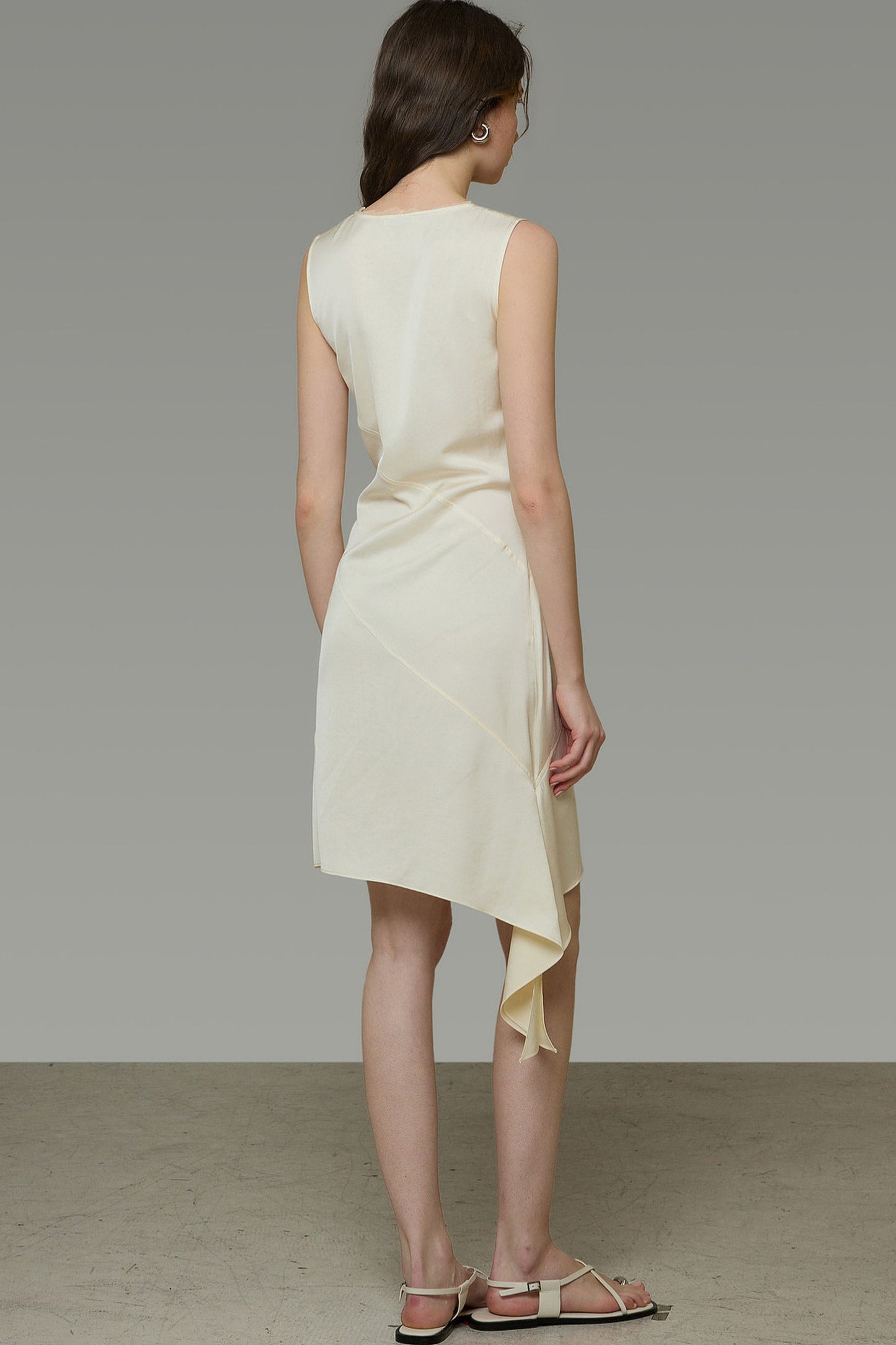 Irregular Hem U-Neck Dress