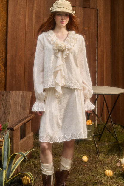 Tencel Cotton Lace Embroidery Set-Up
