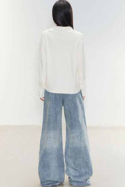 One-Shoulder Hoodie and Jeans Set-Up