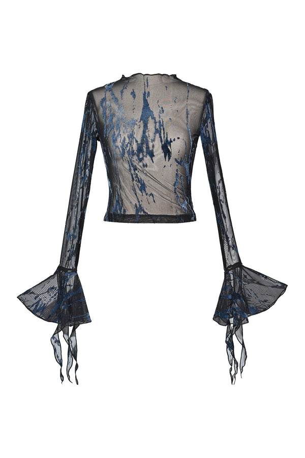 Butterfly Studded Chain Tube Top and Mesh Base Layer Set-Up
